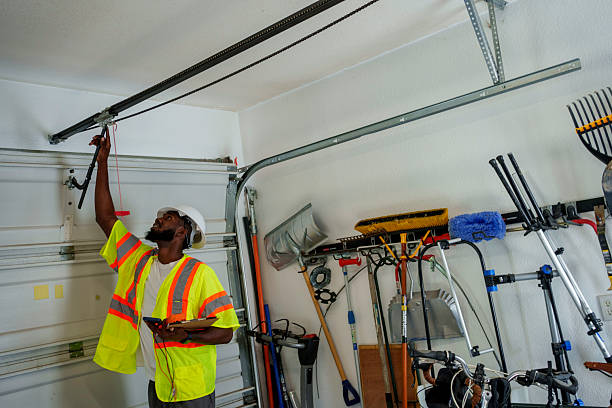 Professional Garage Door Panel Replacement technician working in Throop, PA